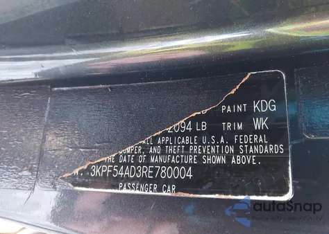 2024 Kia Forte Gt-Line z USA, uszkodzony, nr VIN 3KPF54AD3RE780004